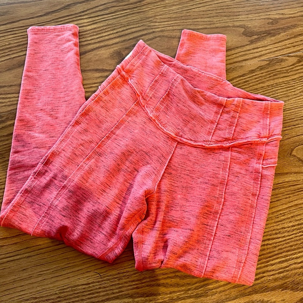 Pink free people leggings
